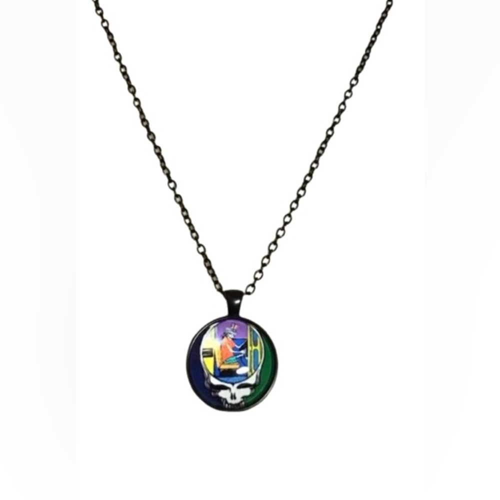 Grateful Dead steal your face skeleton necklace